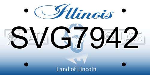 SVG7942 Illinois License Plate