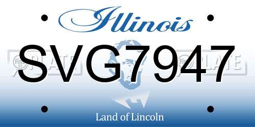 SVG7947 Illinois License Plate
