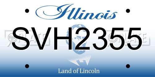 SVH2355 Illinois License Plate
