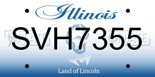 SVH7355 Illinois License Plate