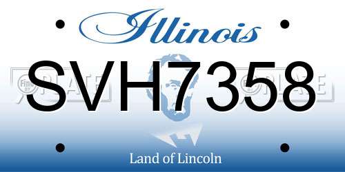 SVH7358 Illinois License Plate