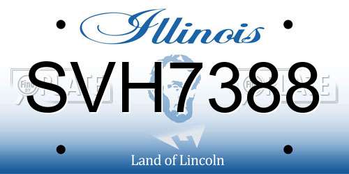 SVH7388 Illinois License Plate