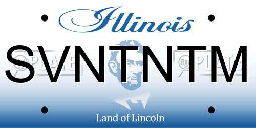 SVNTNTM Illinois License Plate
