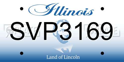 SVP3169 Illinois License Plate