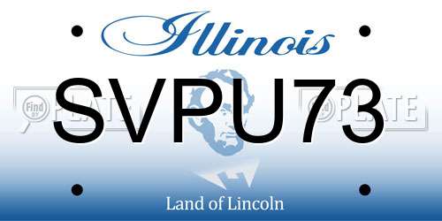 SVPU73 Illinois License Plate