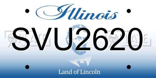 SVU2620 Illinois License Plate