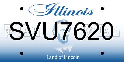 SVU7620 Illinois License Plate