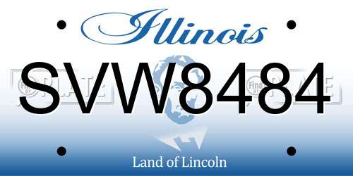 SVW8484 Illinois License Plate