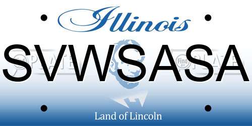 SVWSASA Illinois License Plate