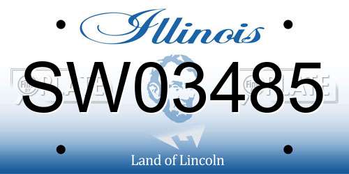 SW03485 Illinois License Plate