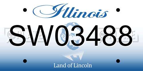 SW03488 Illinois License Plate