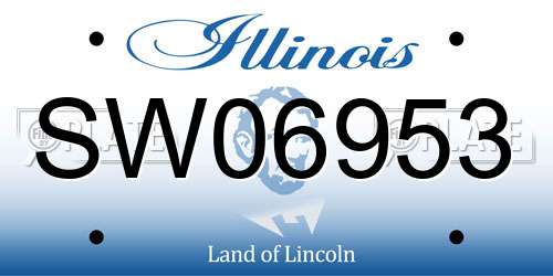 SW06953 Illinois License Plate