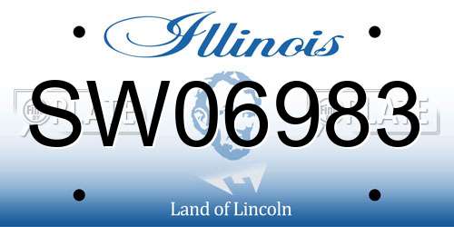 SW06983 Illinois License Plate
