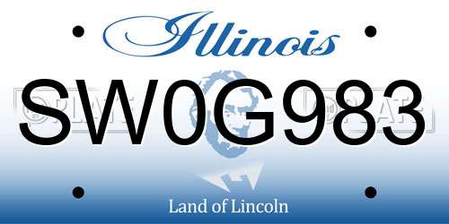 SW0G983 Illinois License Plate