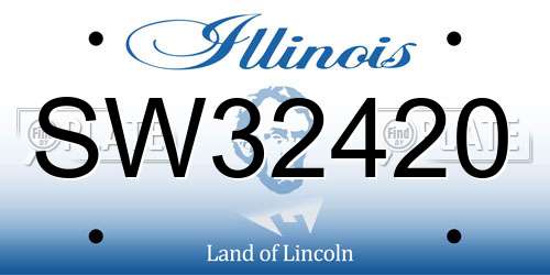 SW32420 Illinois License Plate