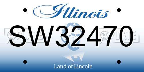 SW32470 Illinois License Plate
