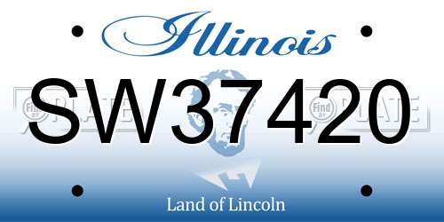 SW37420 Illinois License Plate