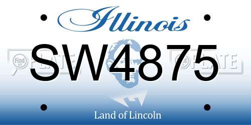 SW4875 Illinois License Plate