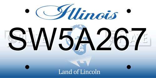 SW5A267 Illinois License Plate