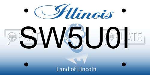 SW5U0I Illinois License Plate