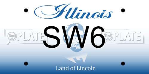 SW6 Illinois License Plate
