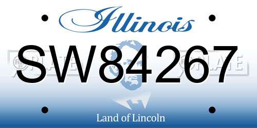 SW84267 Illinois License Plate