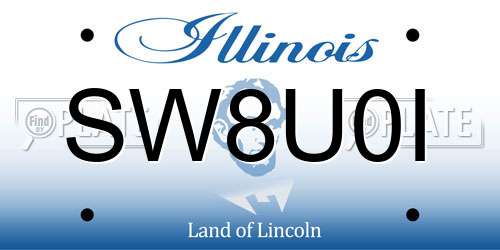 SW8U0I Illinois License Plate