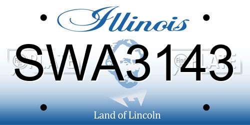 SWA3143 Illinois License Plate