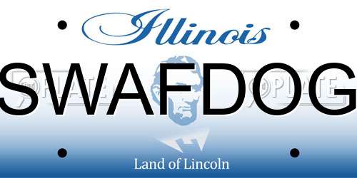 SWAFDOG Illinois License Plate