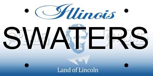 SWATERS Illinois License Plate