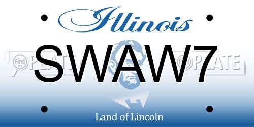 SWAW7 Illinois License Plate