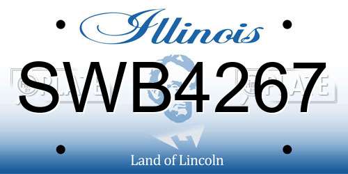 SWB4267 Illinois License Plate