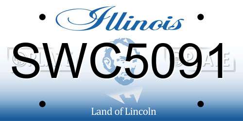 SWC5091 Illinois License Plate