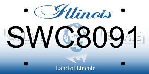 SWC8091 Illinois License Plate