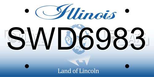 SWD6983 Illinois License Plate