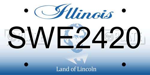 SWE2420 Illinois License Plate