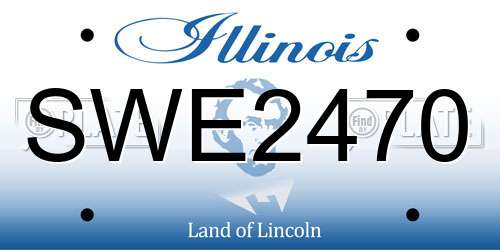 SWE2470 Illinois License Plate