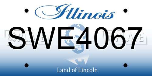 SWE4067 Illinois License Plate