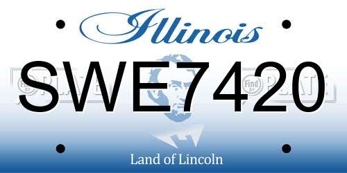 SWE7420 Illinois License Plate