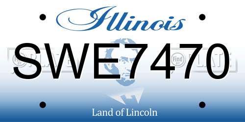 SWE7470 Illinois License Plate