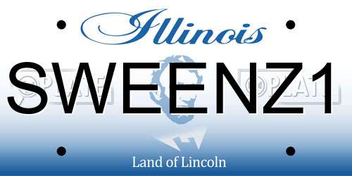 SWEENZ1 Illinois License Plate