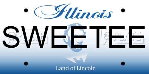 SWEETEE Illinois License Plate