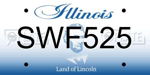 SWF525 Illinois License Plate