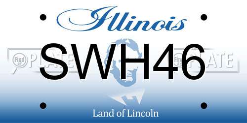 SWH46 Illinois License Plate