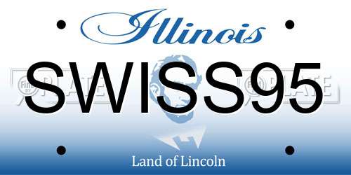SWISS95 Illinois License Plate