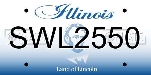 SWL2550 Illinois License Plate