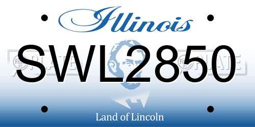 SWL2850 Illinois License Plate