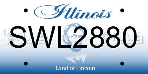 SWL2880 Illinois License Plate