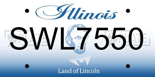 SWL7550 Illinois License Plate