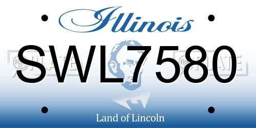 SWL7580 Illinois License Plate